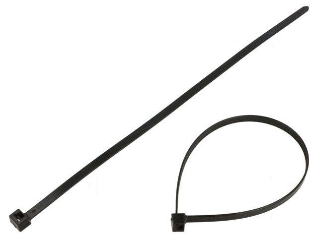 Kabelbinder; L: 365mm; W: 7,6mm; polyamide; 670N; zwart; Ømax: 100mm Kabelbinder; L: 365mm; W: 7,6mm; polyamide; 670N; zwart; Ømax: 100mm